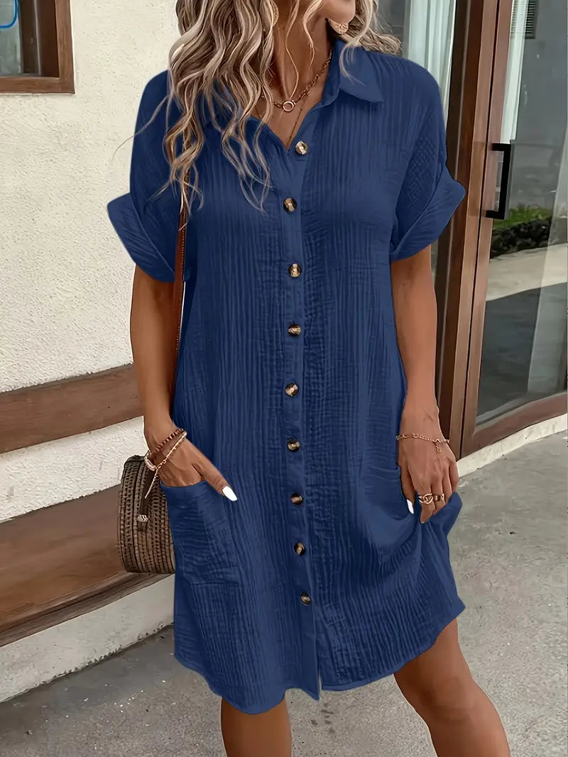 Alessia & Co™ | Vestido Suelto – Corte y Textura Suave de Alta Gama