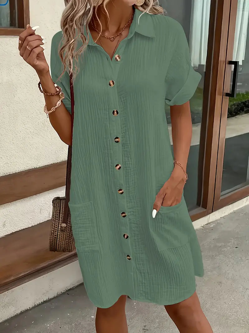 Alessia & Co™ | Vestido Suelto – Corte y Textura Suave de Alta Gama