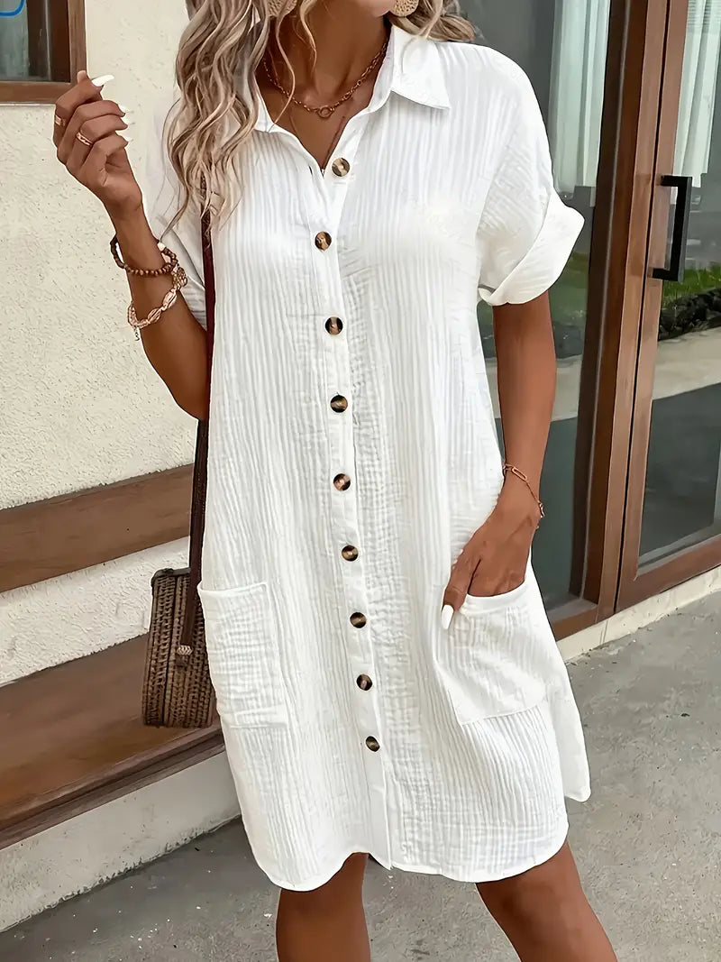 Alessia & Co™ | Vestido Suelto – Corte y Textura Suave de Alta Gama