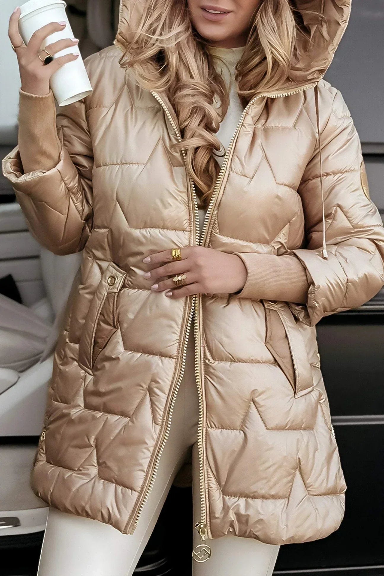 Torino™ Abrigo Elegante – Estilo Europeo con Capucha y Acolchado Premium